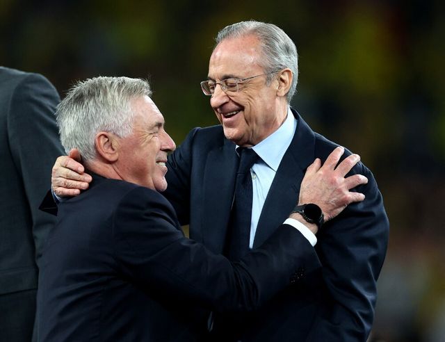 Karlo Ančeloti i Florentino Peres (©Reuters)